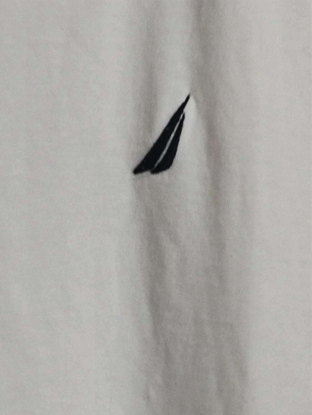 Nautica White V-Neck Short Sleeve Tee with Navy Logo